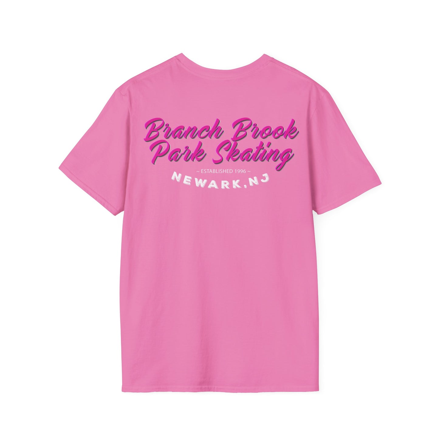 Adult "Skate Life" T-Shirt - Branch Brook Park Skating, Newark, NJ Pink)