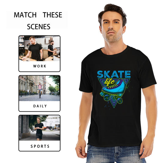 Adult "Skate Life" T-Shirt Slim Fit (Blue)