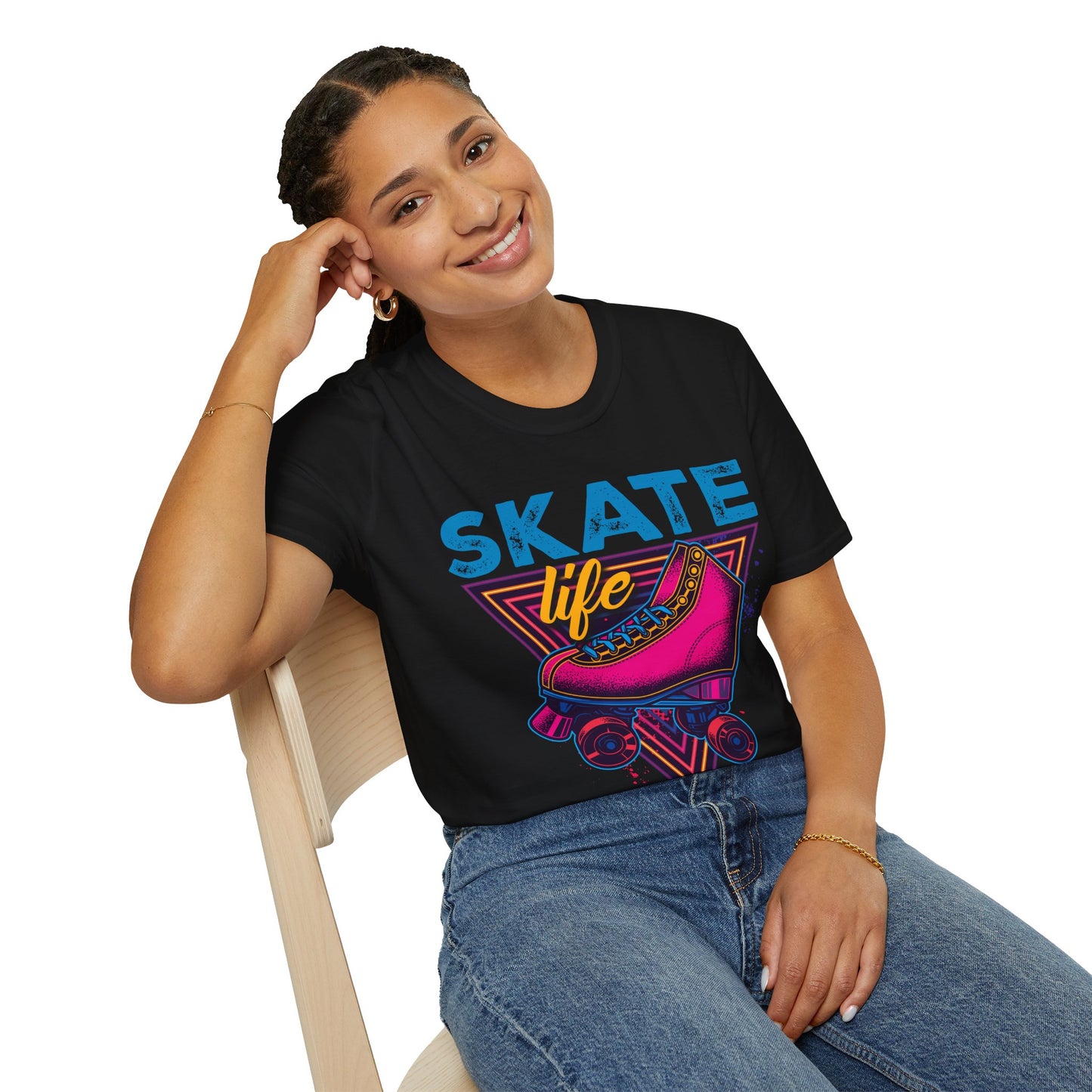 Adult "Skate Life" T-Shirt - Skateland -  Indianapolis, IN  (Pink)