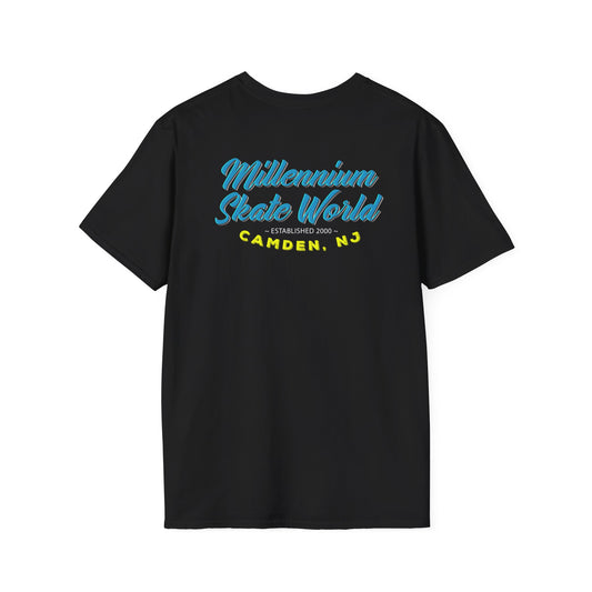 Adult "Skate Life" T-Shirt - Millennium Skate World Camden, NJ (Blue)
