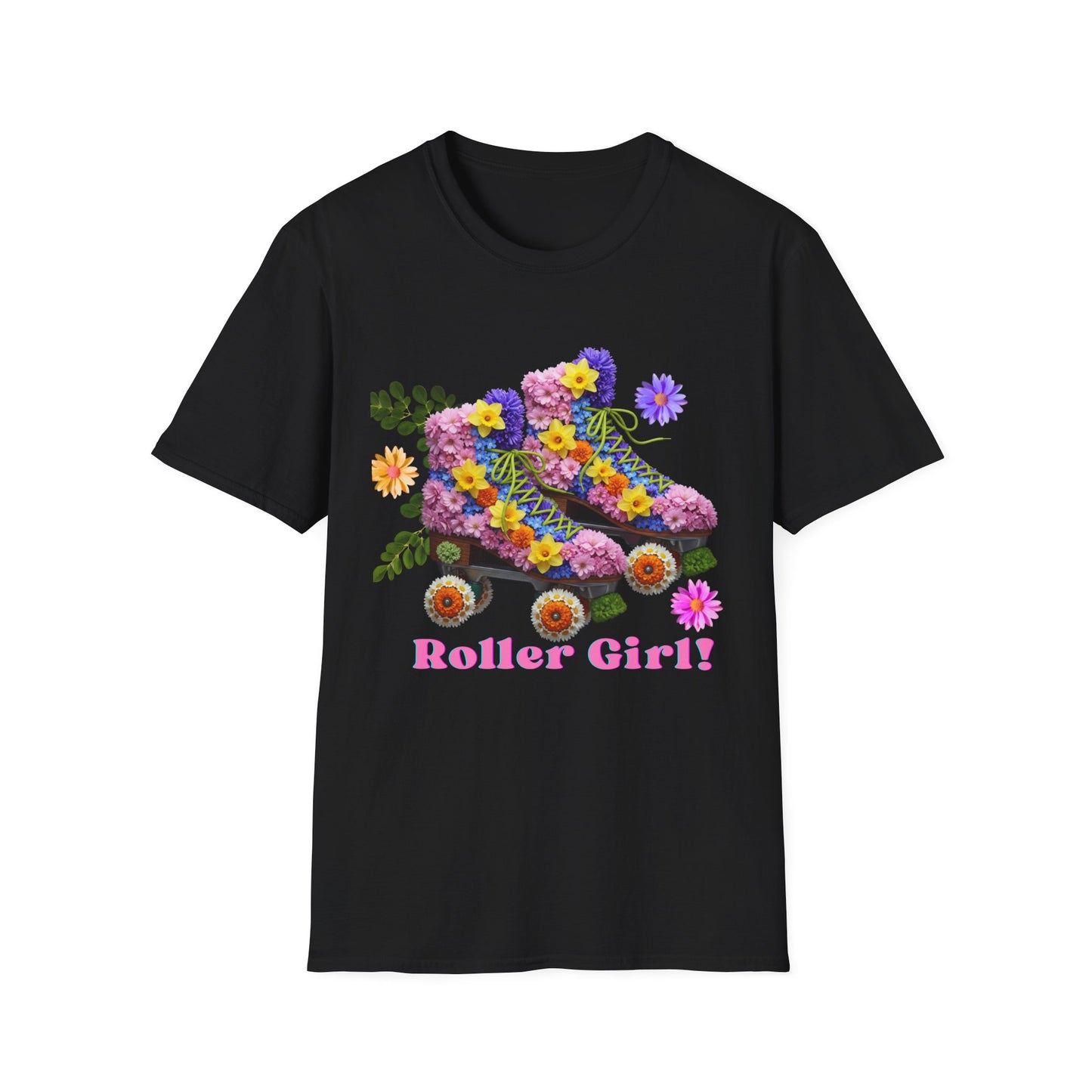Roller Girl Floral Skate T-Shirt