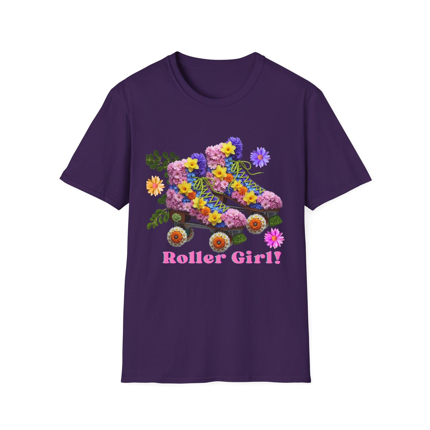 Roller Girl Floral Skate T-Shirt