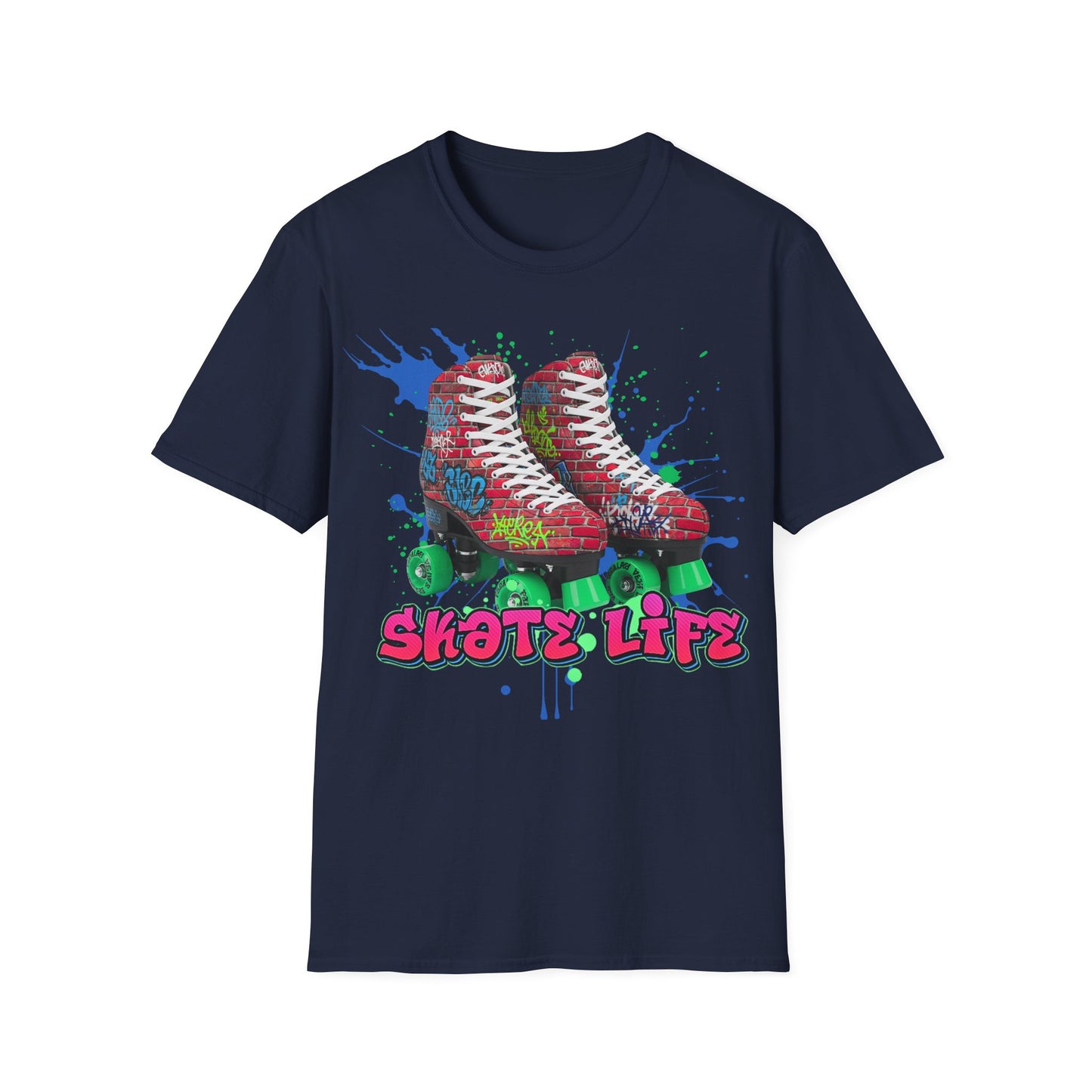 Adult "Skate Life" Paint Splattered Skates T-Shirt - Skate Zone 71 Jackson, NJ