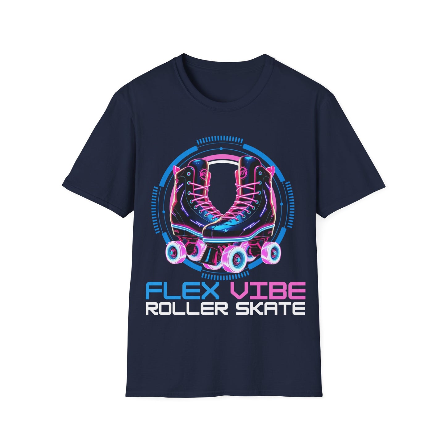 Adult "Flex Vibe Roller Skate" T-Shirt - United Skates of America - Rumford, RI