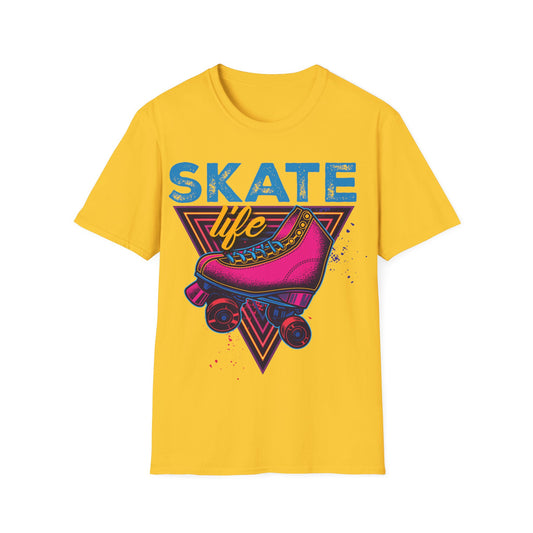 Adult "Skate Life" T-Shirt - Millennium Skate World Camden, NJ (Pink)