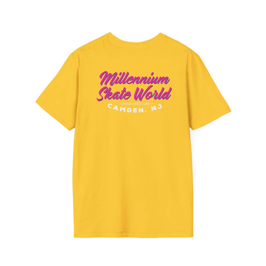 Adult "Skate Life" T-Shirt - Millennium Skate World Camden, NJ (Pink)