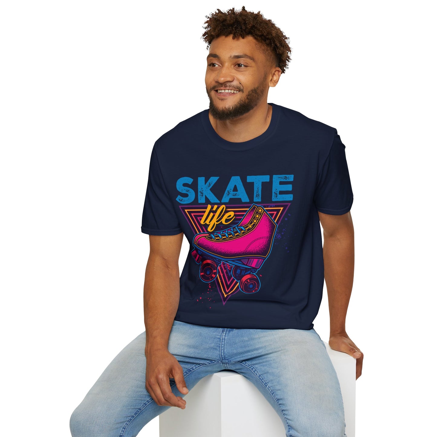 Adult "Skate Life" T-Shirt - United Skates of America - Raleigh, NC (Pink)