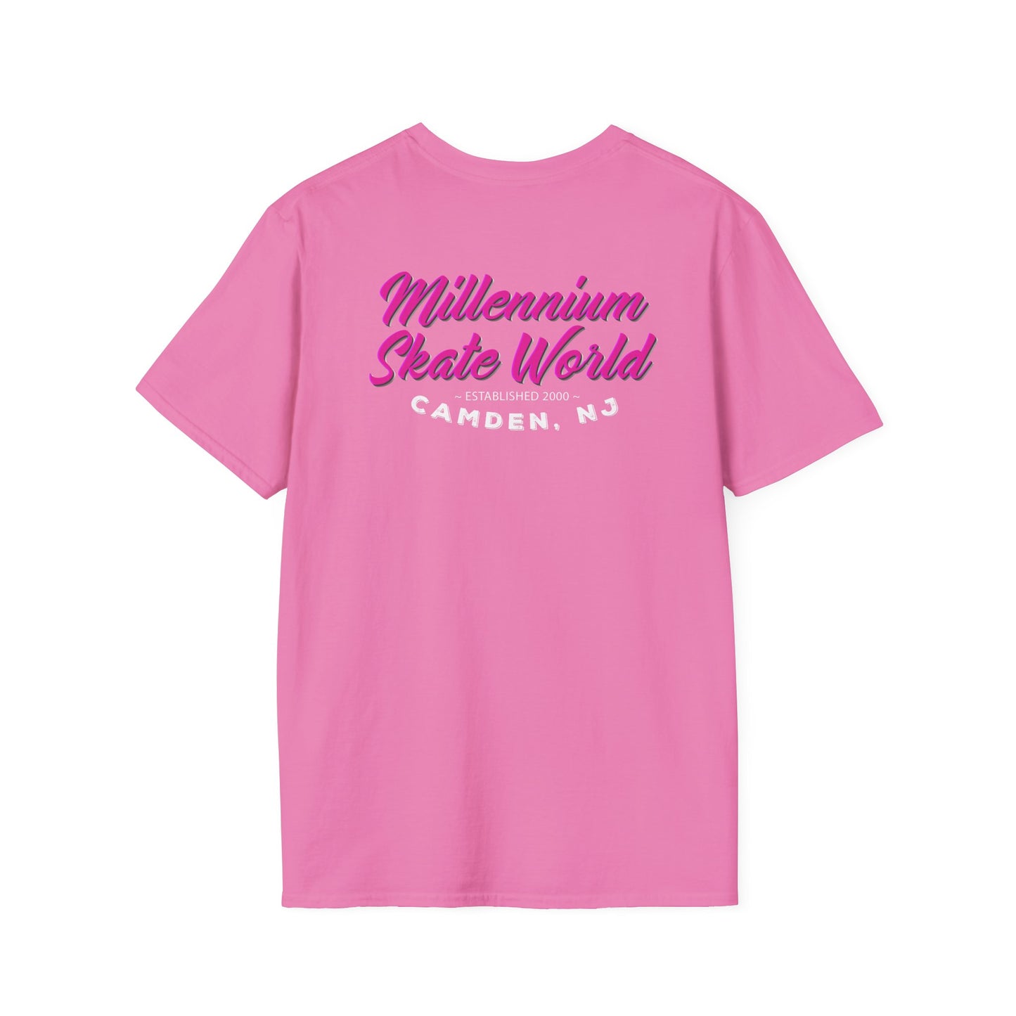 Adult "Skate Life" T-Shirt - Millennium Skate World Camden, NJ (Pink)
