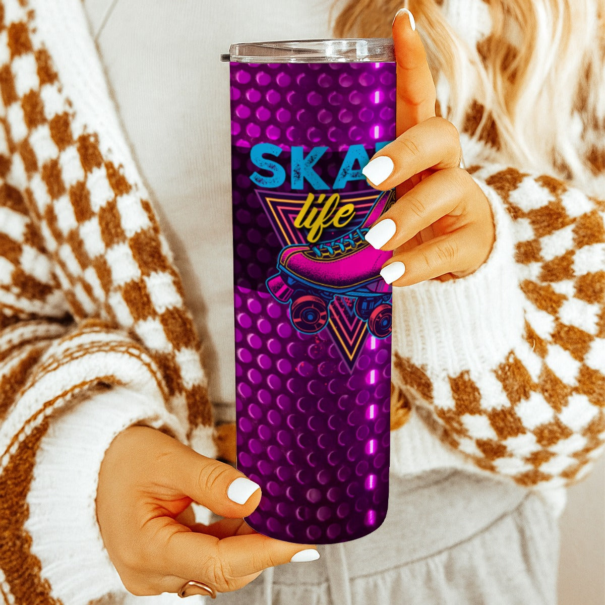 Aluminum Straight Cup with Sliding Lids 20oz