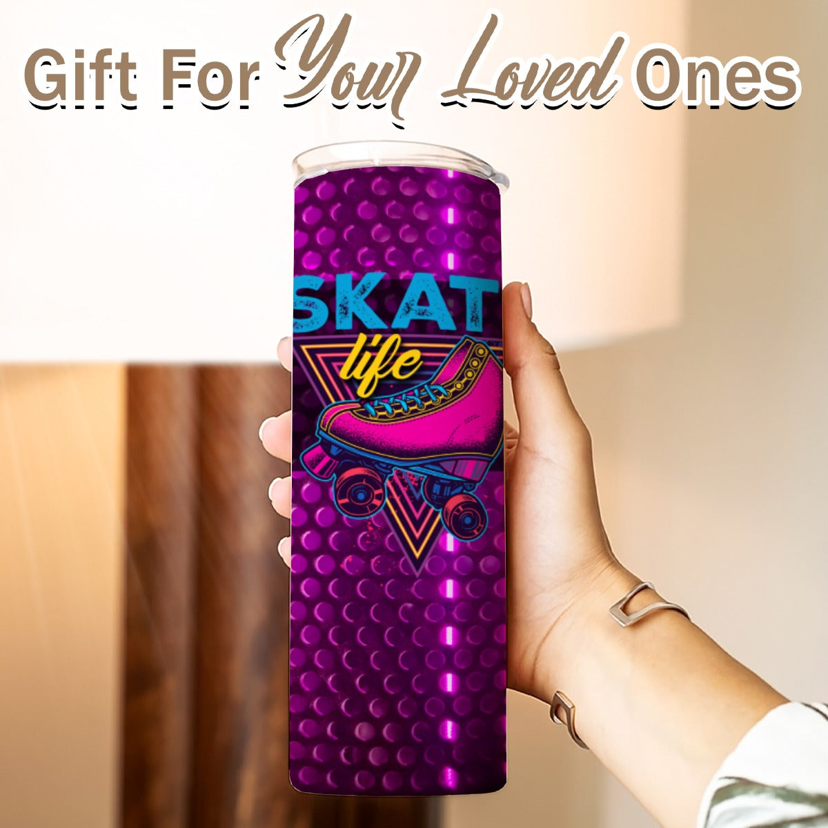 Aluminum Straight Cup with Sliding Lids 20oz