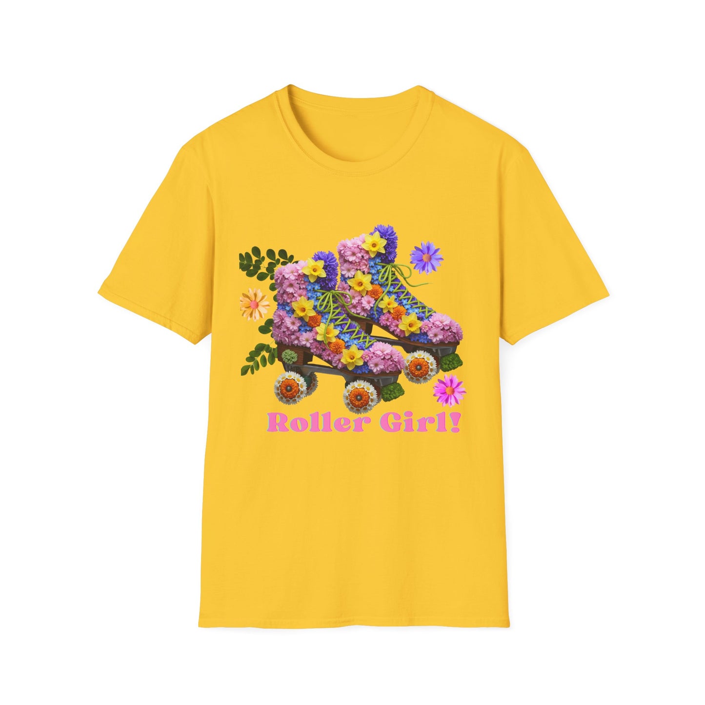 Roller Girl Floral Skate T-Shirt