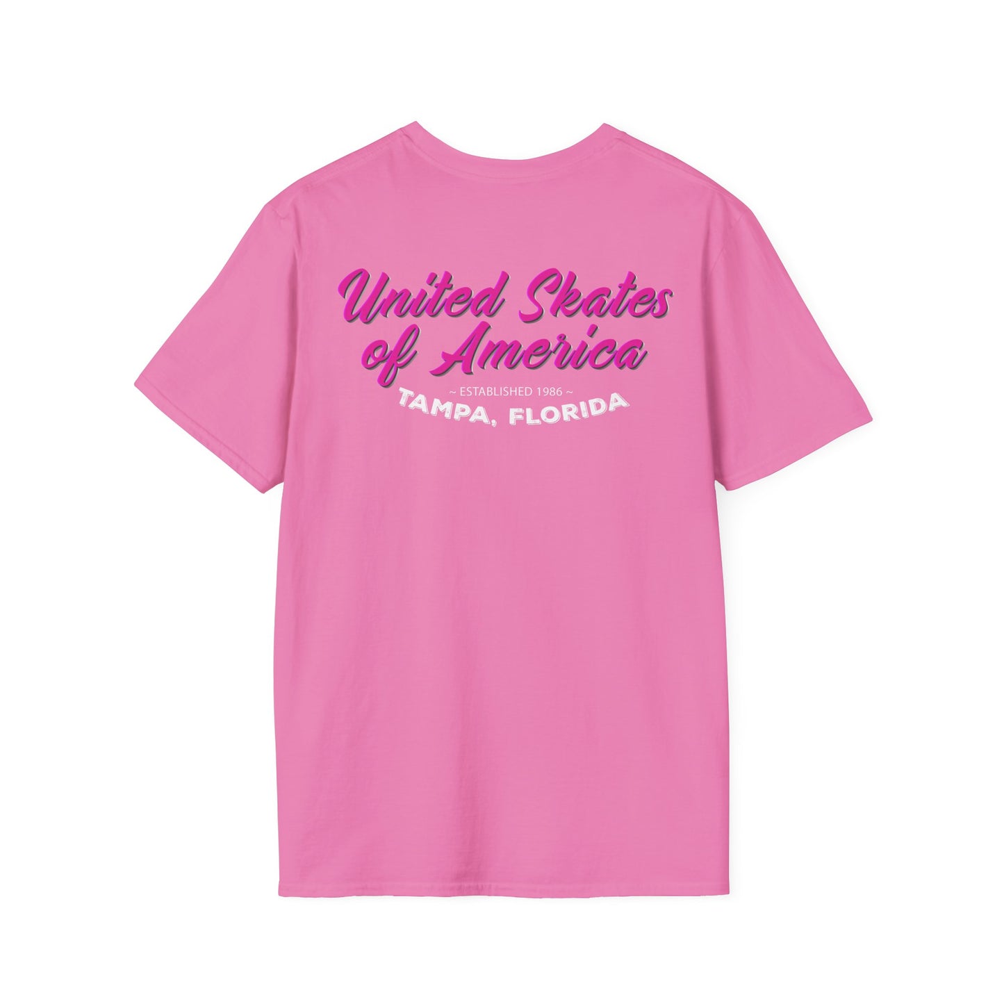Adult "Skate Life" T-Shirt - United Skates of America - Tampa, FL (Pink)