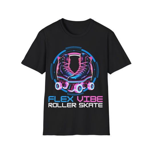 Adult "Flex Vibe Roller Skate" T-Shirt - United Skates of America - Lincoln Park, MI