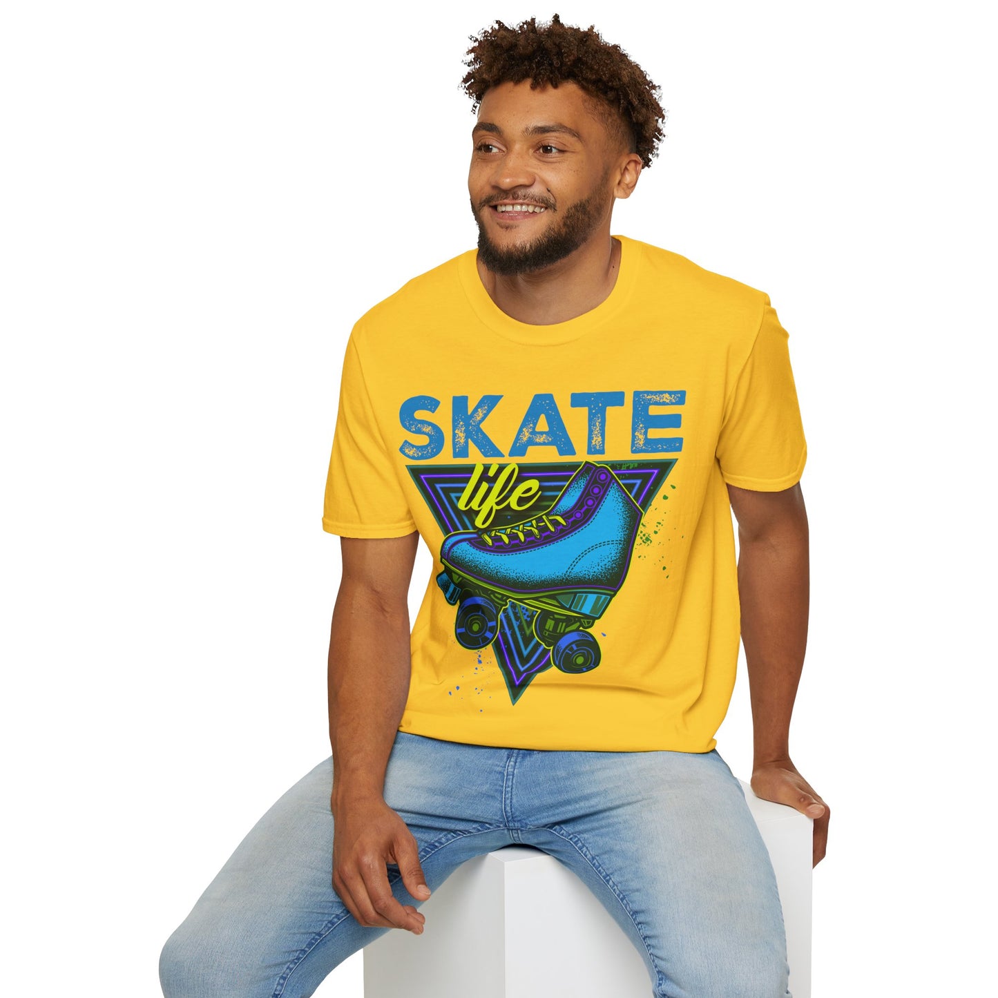 Adult "Skate Life" T-Shirt - Skate Zone 71  Jackson, NJ (Blue)