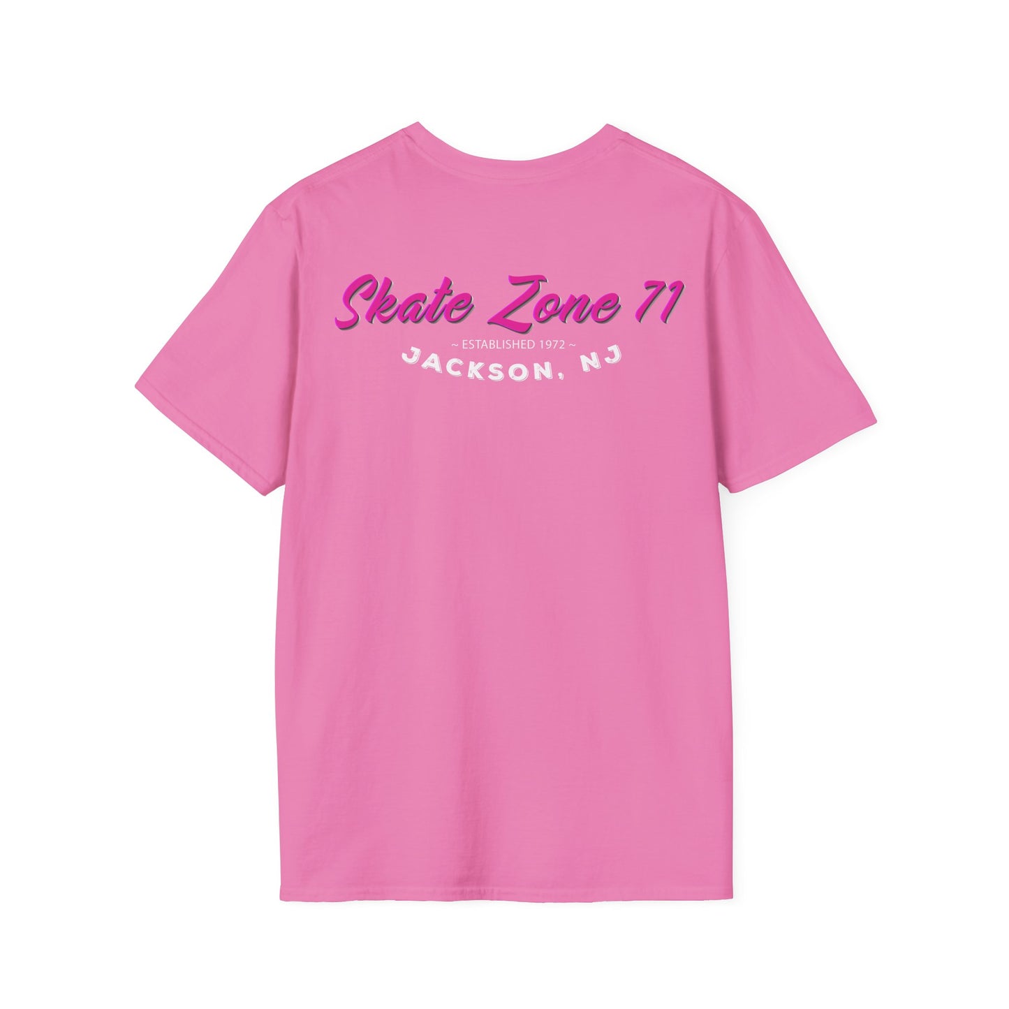 Adult "Skate Life" T-Shirt -Skate Zone 71 - Jackson, NJ (Pink)